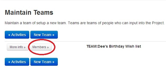 Creating and online team